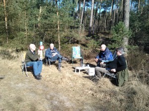 17 maart 2016 Van links naar rechts: Peter Menting, Cees van Eijck, Jaap van Eijck en Gerrit Middelbeek